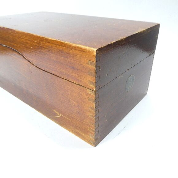 Globe Wernicke Wooden Recipe Box Card Holder Vintage 7310-C Peerless Tray - Picture 3 of 11